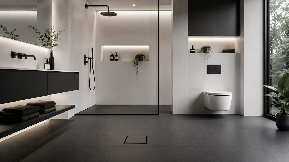 Floor Drain Hitam Matte, Tren Kamar Mandi Modern yang Semakin Populer