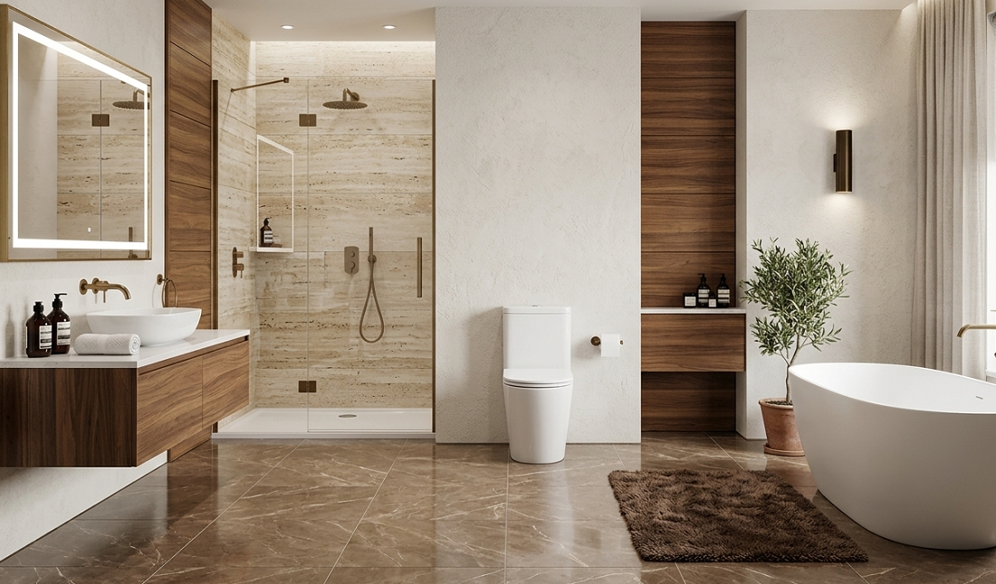 Inspirasi Kamar Mandi Hotel dengan Kloset One Piece